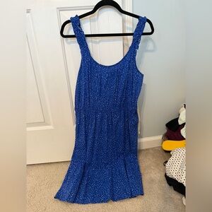 NWT Banana Republic M Sleeveless Patterned Dress with Ruffle